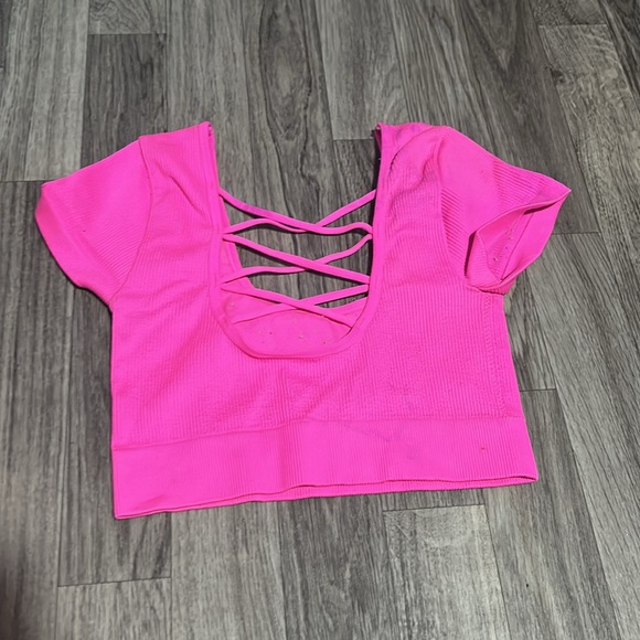 pink crop top - Picture 2 of 2